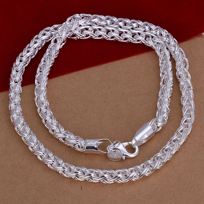 50 cm 925 Sterling Silber 6 MM – 925 Sterling Silver Chain Necklace Men Bewertung und Preis