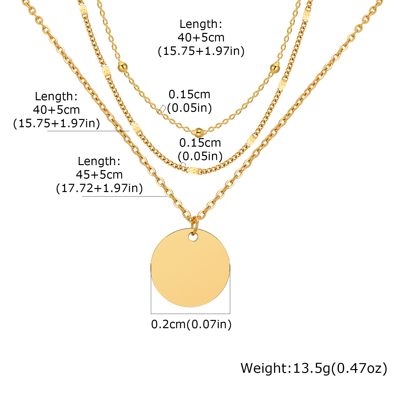 Edelstahl-Schichtketten-Set, a – Layered Pendant Necklace Aesthetic Bewertung und Preis