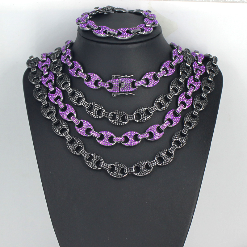 Männer Frauen HipHop 12mm Schw – Cuban Link Chain 12Mm Bewertung und Preis