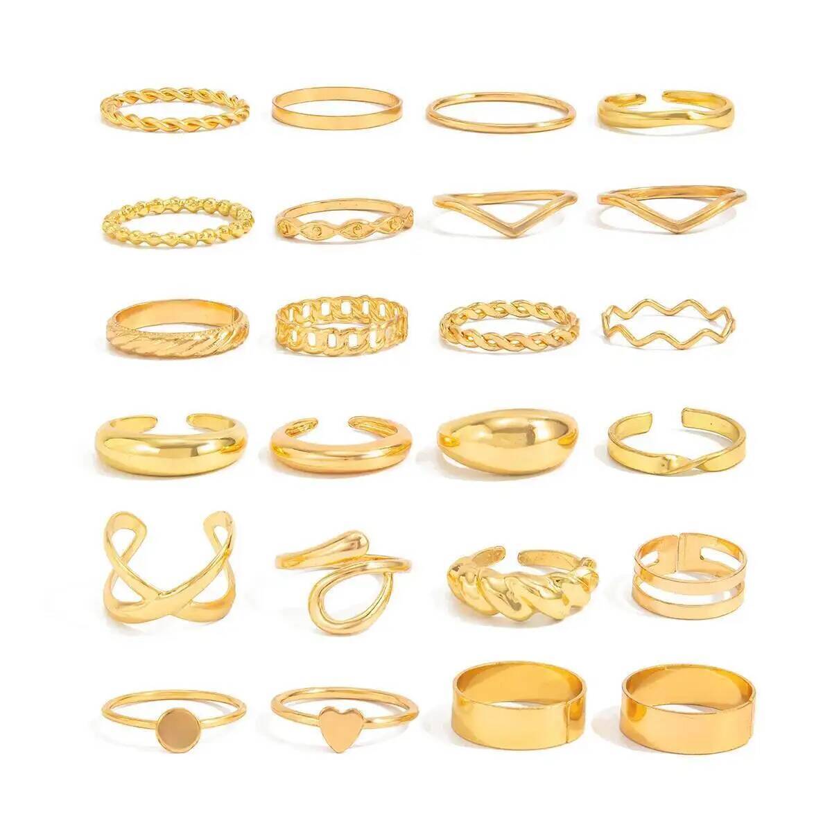 KunJoe 24 Teile/satz Trendy Un – Vintage Punk Knuckle Rings Set Bewertung und Preis
