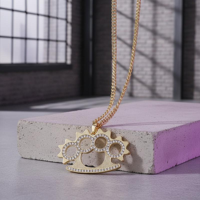 Y2K Punk Edelstahl-Anhänger-Ha – Layered Pendant Necklace Aesthetic Bewertung und Preis