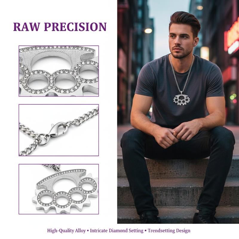 Y2K Punk Edelstahl-Anhänger-Ha – Layered Pendant Necklace Aesthetic Bewertung und Preis