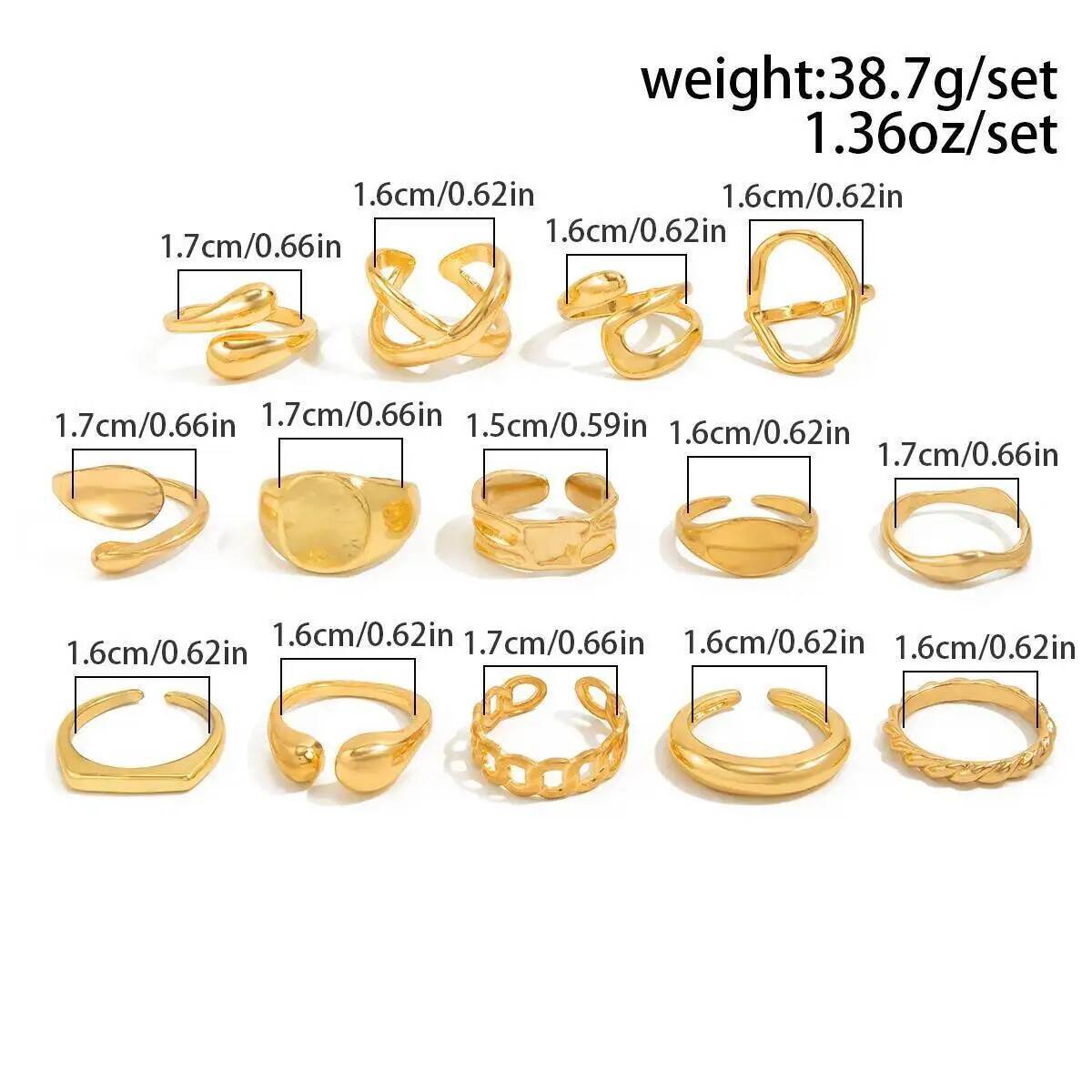 IngeSight.Z 14 Teile/satz Hip  – Vintage Punk Knuckle Rings Set Bewertung und Preis