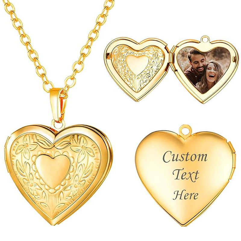 Personalisierte Medaillon-Hals – Heart Locket Necklace Photo Bewertung und Preis