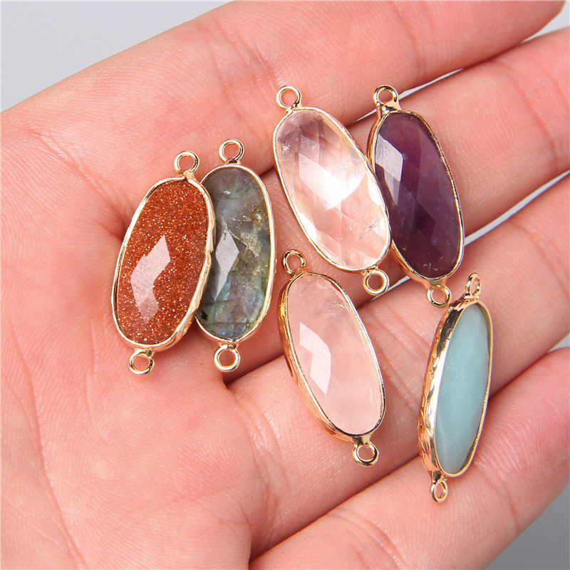 2 Stück 10 x 26 mm natürliche  – Crystal Pendant Necklace Natural Stone Bewertung und Preis