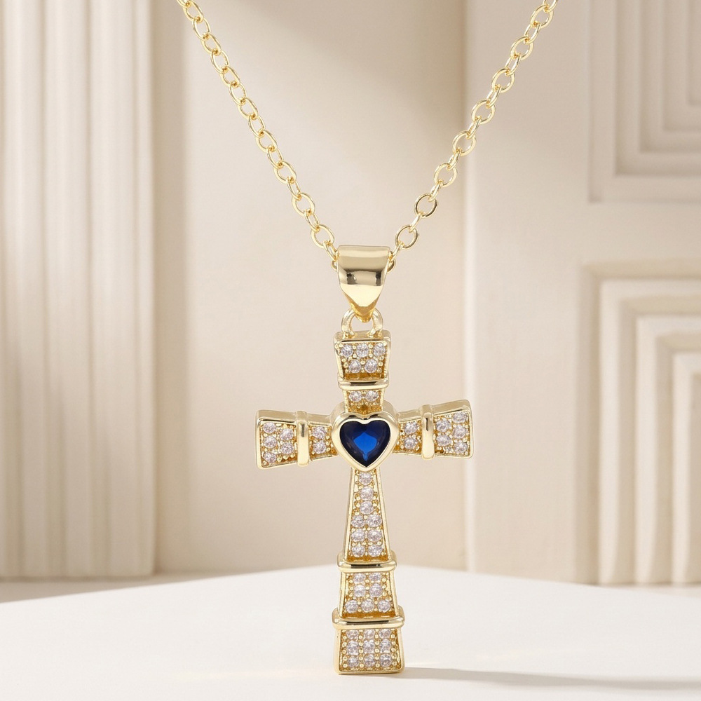 Modische Halskette mit Kreuz-A – Cross Pendant Necklace Gold Bewertung und Preis
