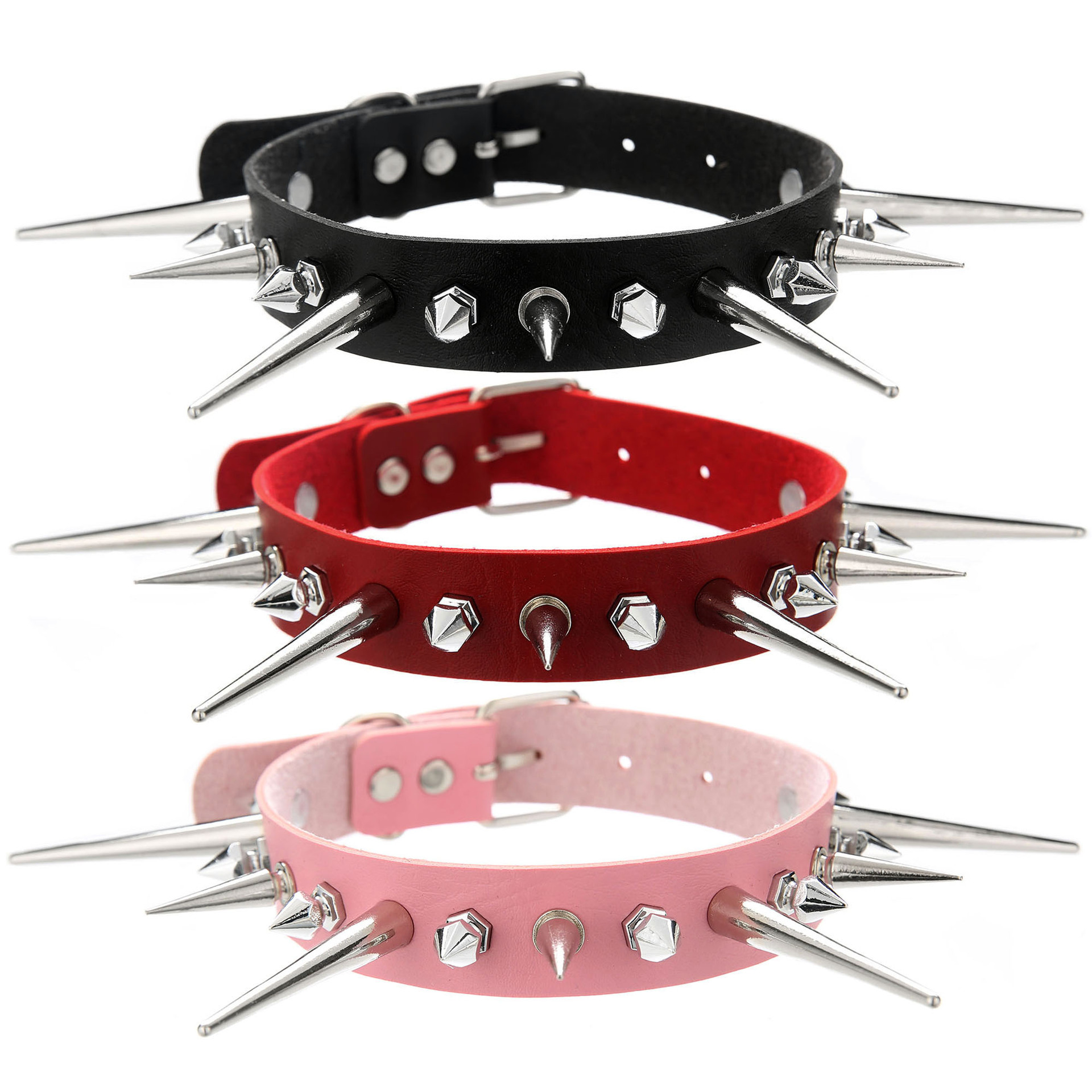 Kmvexo punk lange spike choker – Goth Punk Spike Choker Bewertung und Preis