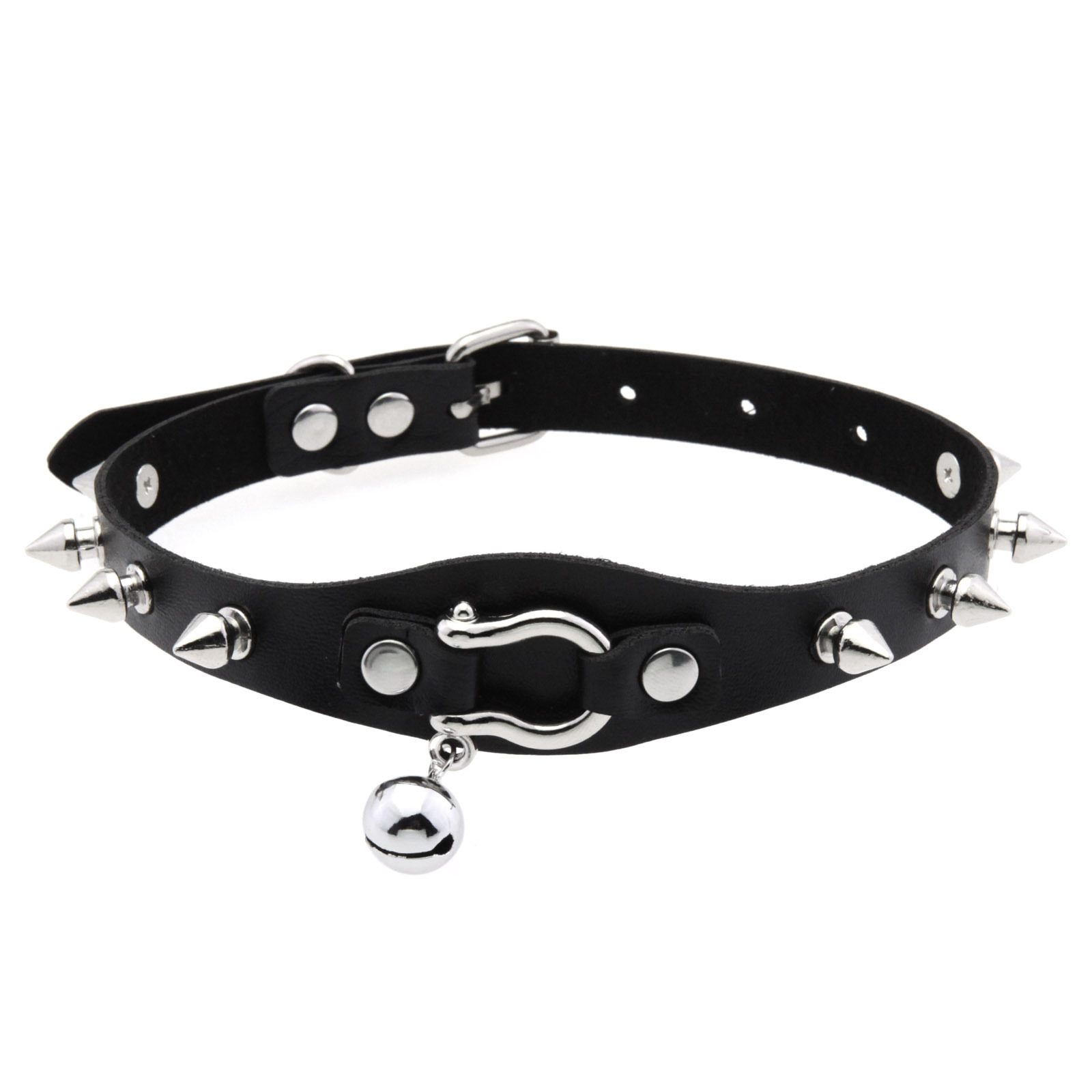 Schwarze Spike-Halskette mit N – Goth Punk Spike Choker Bewertung und Preis