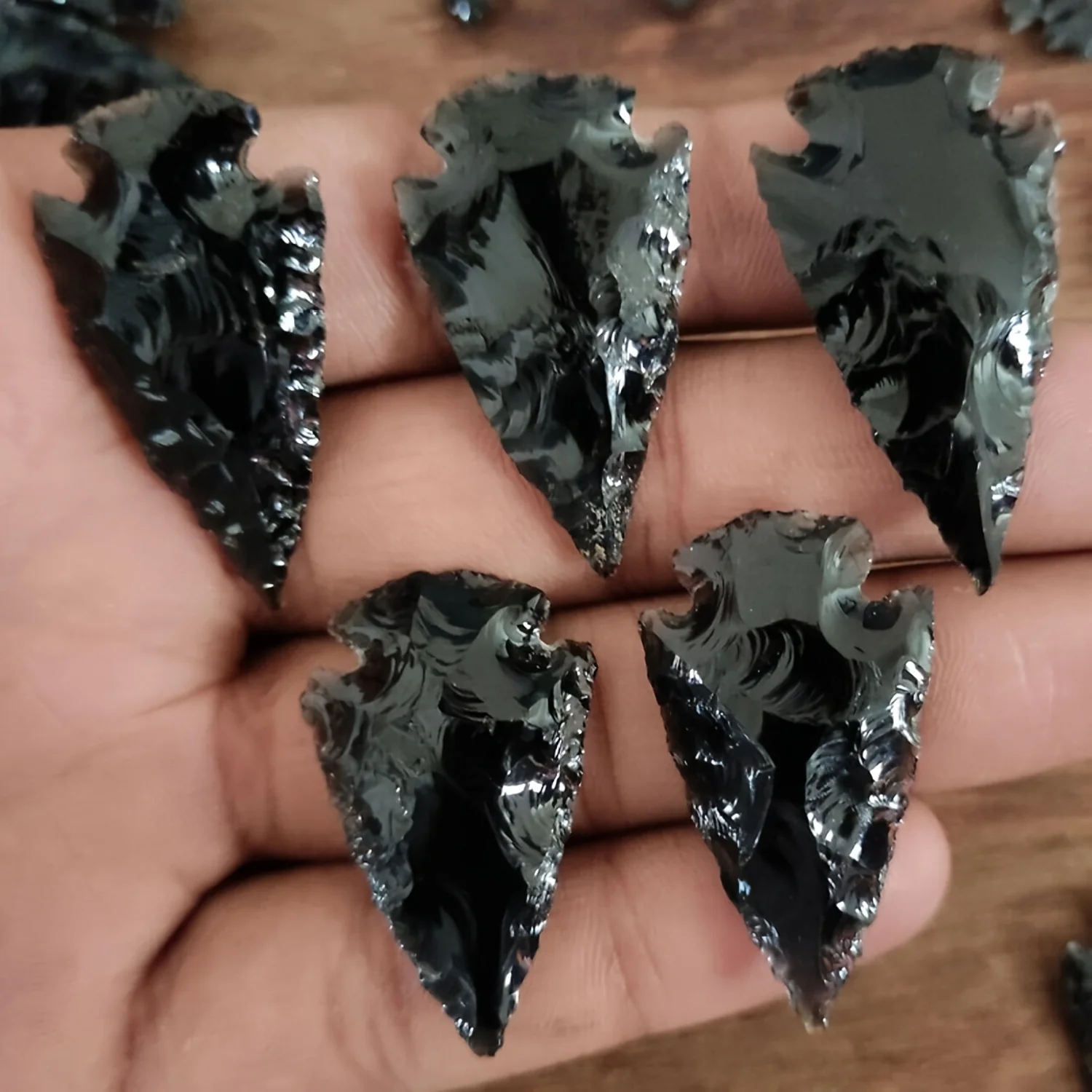 1-Obsidian-Pfeil-Anhänger – ha – Crystal Pendant Necklace Natural Stone Bewertung und Preis