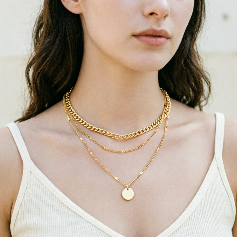 Ästhetische, modische, retro-v – Layered Pendant Necklace Aesthetic Bewertung und Preis