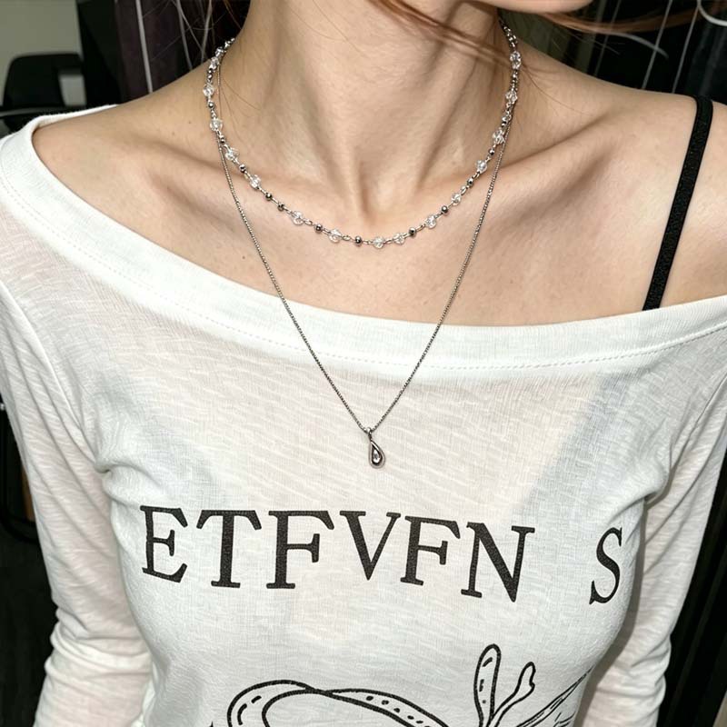 Neue modische Halskette mit Wa – Layered Pendant Necklace Aesthetic Bewertung und Preis