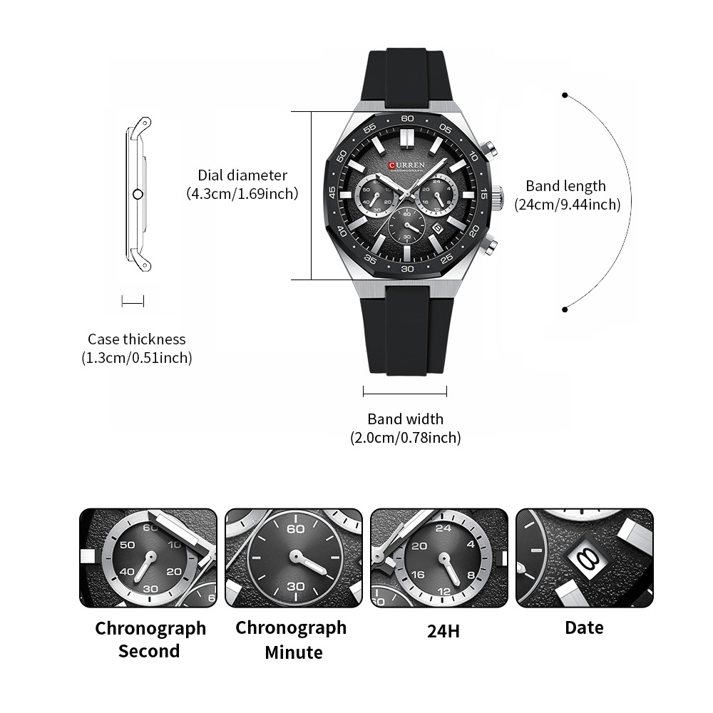 CURREN Modische Casual Herren  – Watch Accessories Bewertung und Preis