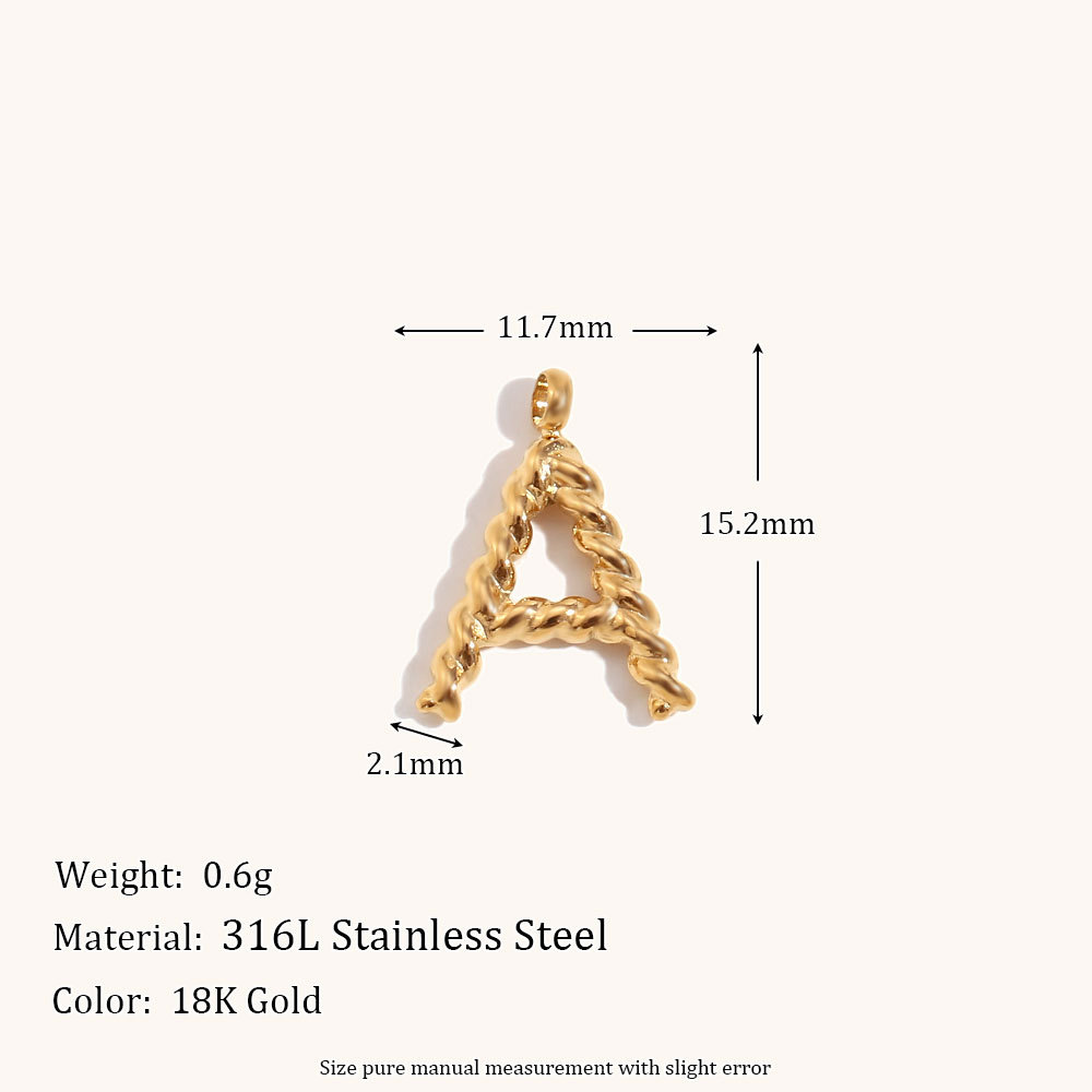Personalisierte 3D-Buchstaben- – Initial Letter Necklace 18K Gold Bewertung und Preis