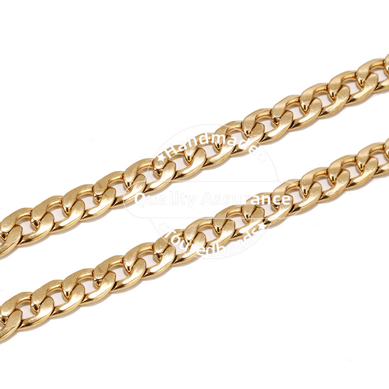 1m Gold-Ton 12mm Breite Heavy  – Cuban Link Chain 12Mm Bewertung und Preis