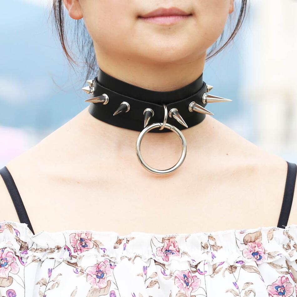 Lange Spike Choker Punk Kragen – Goth Punk Spike Choker Bewertung und Preis
