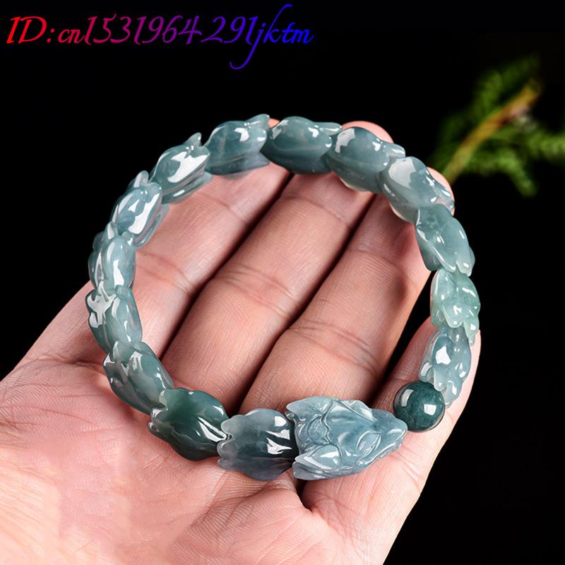 Blaues Burmesisches Jadeit-Dra – Bracelets Bewertung und Preis