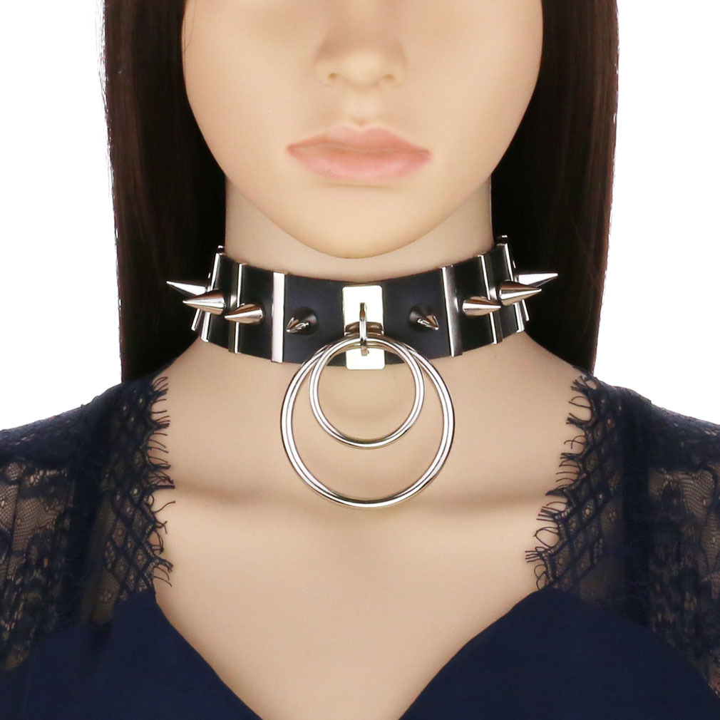 Big Spikes Halsband Leder Krag – Goth Punk Spike Choker Bewertung und Preis