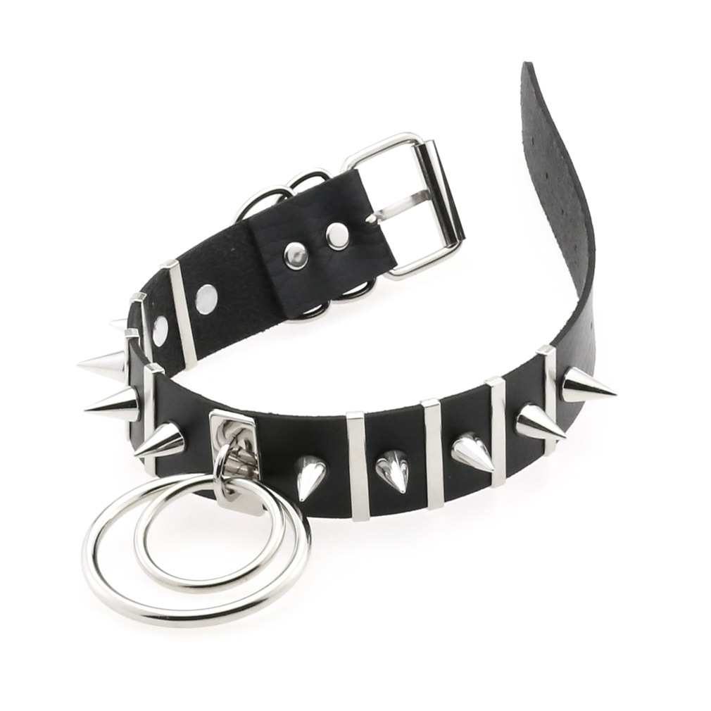Big Spikes Halsband Leder Krag – Goth Punk Spike Choker Bewertung und Preis