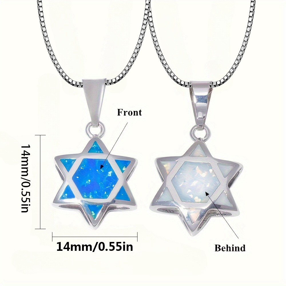 Davidstern Opal Anhänger Halsk – Necklaces Bewertung und Preis