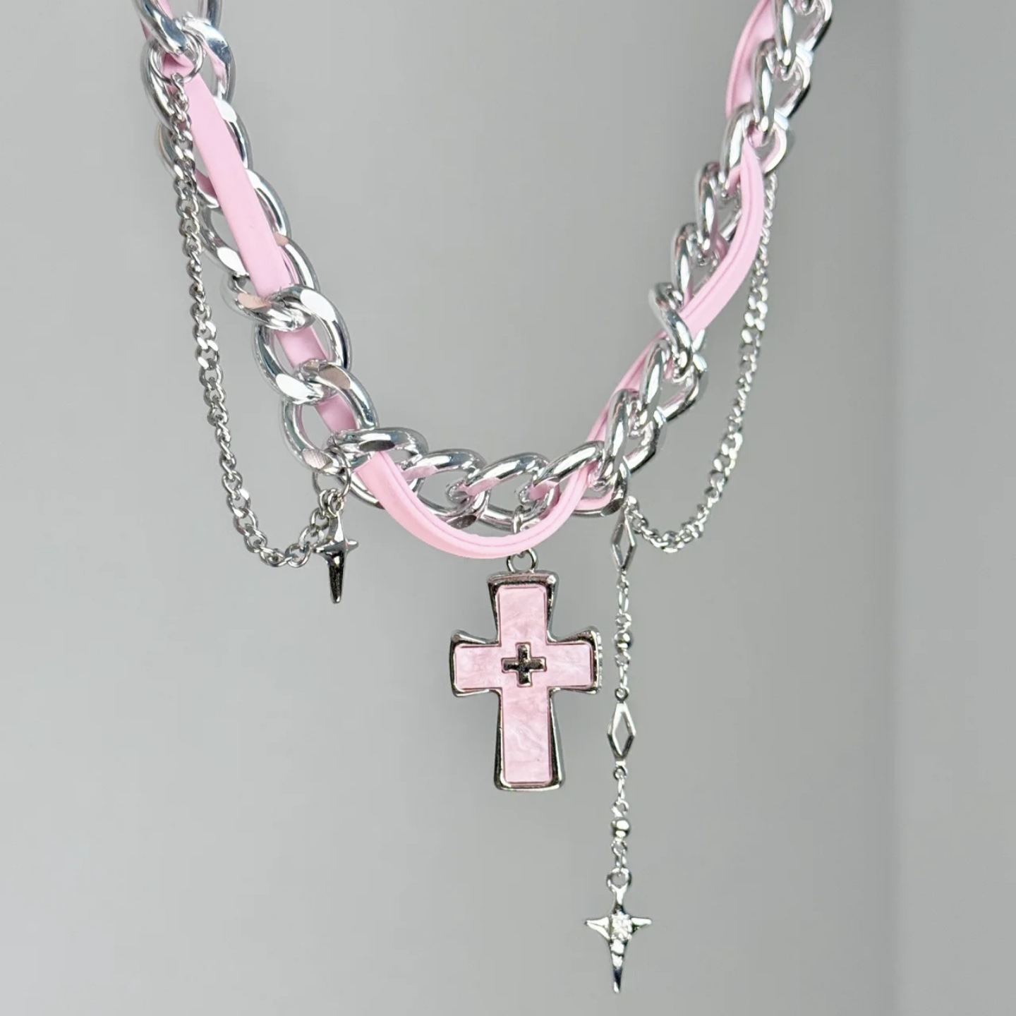 Y2K Grunge Ästhetik Mehrschich – Layered Pendant Necklace Aesthetic Bewertung und Preis