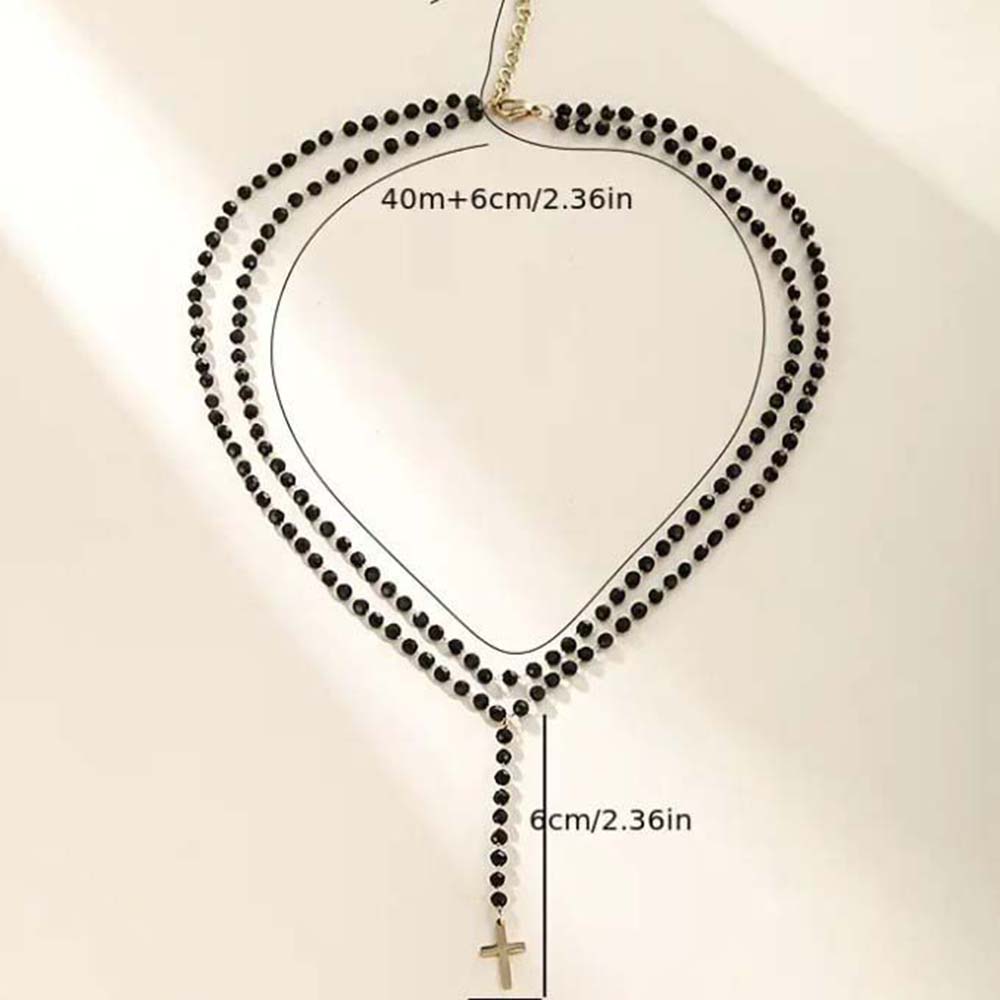 Gotische Doppelschichtige Schw – Layered Pendant Necklace Aesthetic Bewertung und Preis