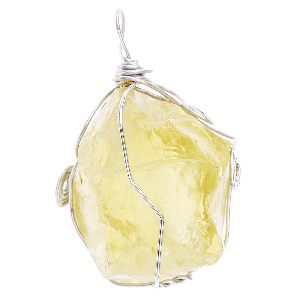 Citrin-Anhänger, natürliche ge – Crystal Pendant Necklace Natural Stone Bewertung und Preis