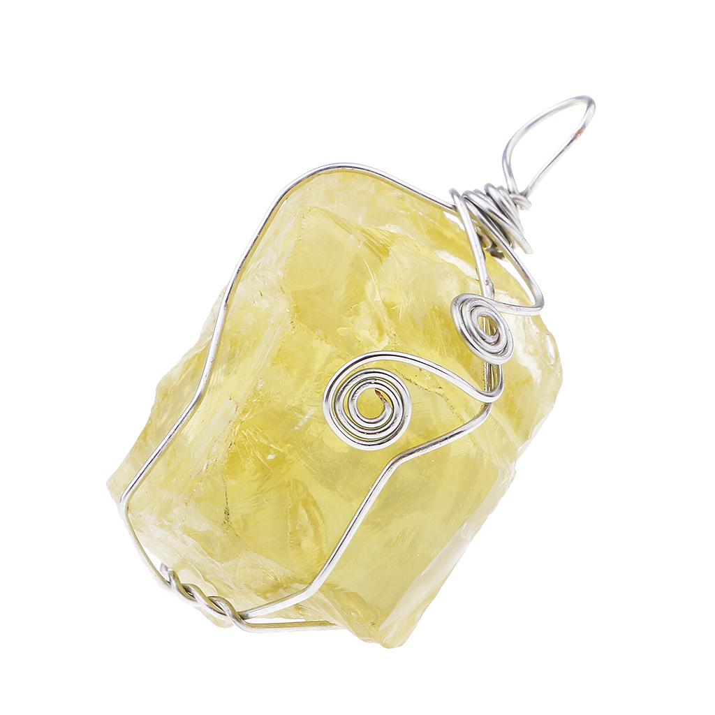 Citrin-Anhänger, natürliche ge – Crystal Pendant Necklace Natural Stone Bewertung und Preis