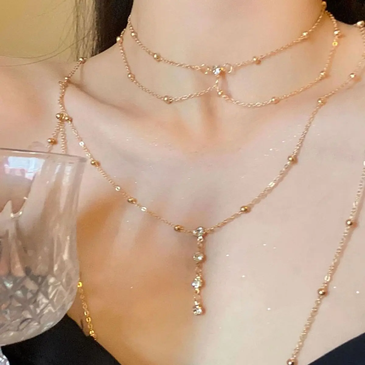 Sexy ästhetische mehr schicht  – Layered Pendant Necklace Aesthetic Bewertung und Preis