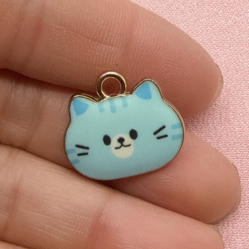 12 Stück bedruckte Katzenkopf- – Earrings Bewertung und Preis