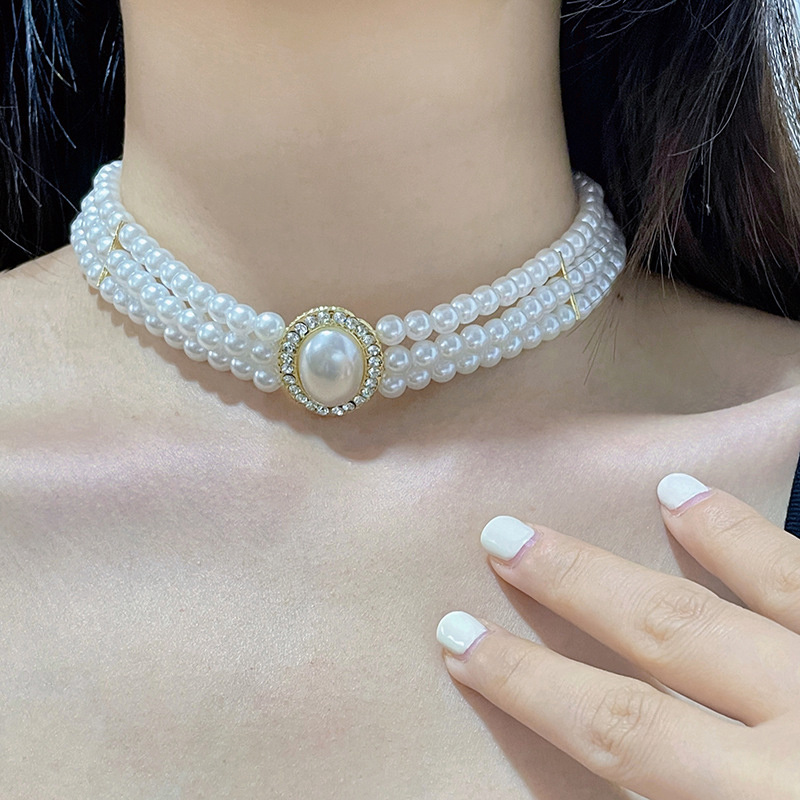 Luxus Vintage Drei-schicht Imi – Pearl Choker Necklace Vintage Bewertung und Preis