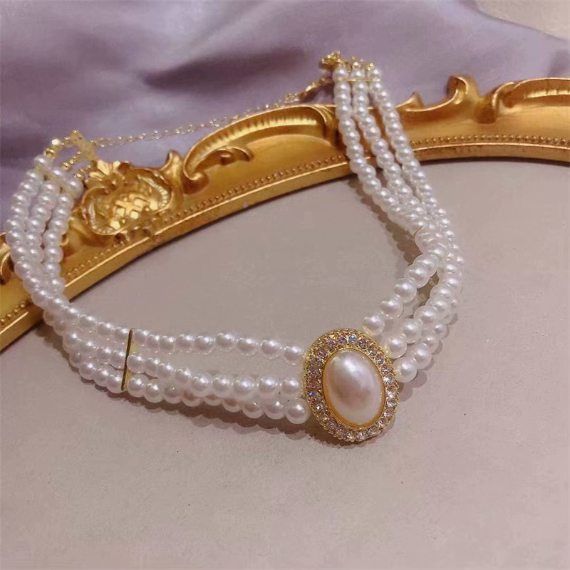 Luxus Vintage Drei-schicht Imi – Pearl Choker Necklace Vintage Bewertung und Preis