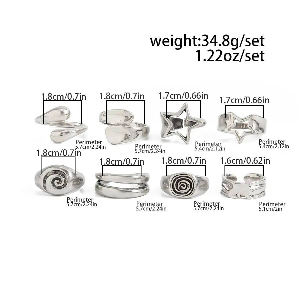 Ingemark 8-teiliges Set Gotisc – Vintage Punk Knuckle Rings Set Bewertung und Preis