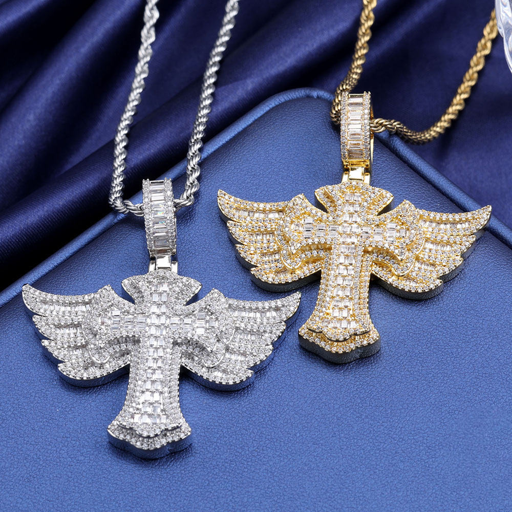 Hip Hop Volldiamant 18 Karat v – Cross Pendant Necklace Gold Bewertung und Preis
